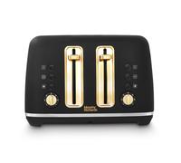 Morphy Richards Accents 4 Slice Toaster in Black with Gold Accents - 242047