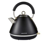 Morphy Richards Accents Black & Gold Electric 3KW Pyramid Kettle 1.5L Rapid Boil