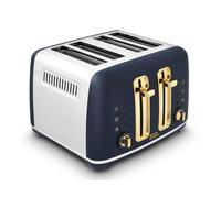 Morphy Richards Accents Gold 4 Slice Toaster - Navy