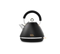 Morphy Richards Accents Gold Pyramid Traditional Kettle, Rapid Boil, 1.5L, Black - 102047