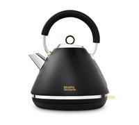 Morphy Richards Accents Gold Pyramid Traditional Kettle, Rapid Boil, 1.5L, Black - 102047