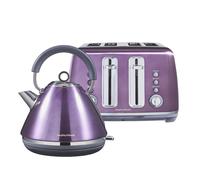 Morphy Richards Accents Purple Kettle & 4 Slice Toaster Bundle Set