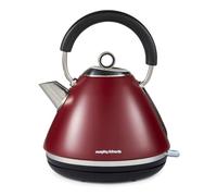 Morphy Richards Accents Pyramid Kettle, 1.5L, 3KW Rapid Boil, 360 Base, Removable Limescale Filter, Easy View Window, Ring Pull, Rhubarb, 102051