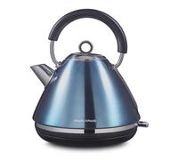 Morphy Richards Accents Pyramid Kettle, 1.5L, 3KW Rapid Boil, 360 Base, Removable Limescale Filter, Easy View Window, Ring Pull, Blue, 102049