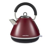 Morphy Richards Accents Pyramid Kettle, 1.5L, 3KW Rapid Boil, 360 Base, Removable Limescale Filter, Easy View Window, Ring Pull, Rhubarb, 102051