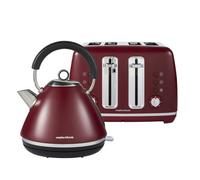 Morphy Richards Accents Rhubarb Kettle & Toaster Bundle 950112 Deep Red