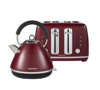 Morphy Richards Accents Rhubarb Kettle & Toaster Bundle in Burgundy | Size: Small Morphy Richards Burgundy Small