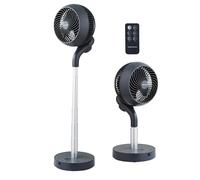 Morphy Richards Air Flex 8" Portable Air Circulator Fan, 360° Oscillation, Adjustable Height Desk & Stand Fan, Low Noise DC Motor, 8 Speeds, Mains & Cordless, Timer & Magnetic Remote, 821001