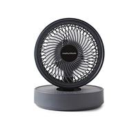 Morphy Richards Airflex Portable Oscillating Fan, Rechargeable USB up to 17 hours, Foldable, 3 Speeds, Touch Panel, Variable Tilt, Quiet, Wall mount, Bedroom, Office, Home, Travel, Cool Grey, 820001