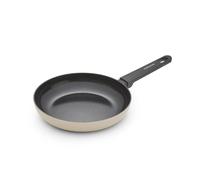 Morphy Richards Frying Pan, Recycled Aluminium, 24cm, Non Stick Ceramic Coating, Soft Touch Handles, Oven Safe Up to 180c, Suitable for All Hobs, Cream, 853254