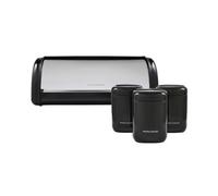 Morphy Richards Black Large Bread Bin & Cannisters Small Bundle | Size: Medium Morphy Richards Black Medium