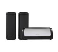 Morphy Richards Black Large Bread Bin & Cannisters Small Bundle Black Medium
