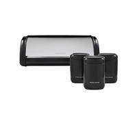 Morphy Richards Black Large Bread Bin & Cannisters Small Bundle | Size: Medium Morphy Richards Black Medium