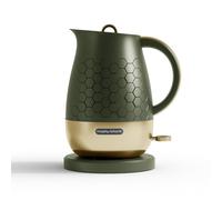 Morphy Richards Cassini Jug Kettle, 1.7L, 3Kw Rapid Boil, Precision Pour Spout, Boil Dry Protection, Cord Storage, Anti-Limescale Filter, Olivine Green & Gold, 103022