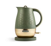 Morphy Richards Cassini Jug Kettle, 1.7L, 3Kw Rapid Boil, Precision Pour Spout, Boil Dry Protection, Cord Storage, Anti-Limescale Filter, Olivine Gre