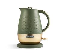 Morphy Richards Cassini Jug Kettle, 1.7L, 3Kw Rapid Boil, Precision Pour Spout, Boil Dry Protection, Cord Storage, Anti-Limescale Filter, Olivine Green & Gold, 103022