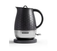 Morphy Richards Cassini Jug Kettle, 1.7L, 3Kw Rapid Boil, Precision Pour Spout, Boil Dry Protection, Cord Storage, Anti-Limescale Filter, Moonless Night Black & Silver, 103020