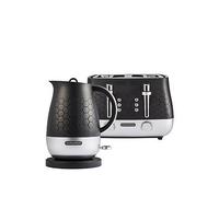 Morphy Richards Cassini Jug Kettle & 4 Slice Toaster Set in Moonless Night Black [EEK: Compliant]
