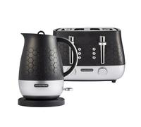 Morphy Richards Cassini 1.7L kettle & 4 Slice Black Breakfast set