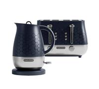 Morphy Richards Cassini Jug Kettle & 4 Slice Toaster Set in Outer Space Blue [EEK: Compliant]