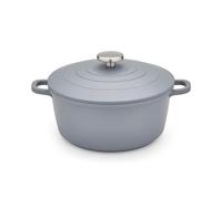 Morphy Richards Cast Aluminium Casserole, 24cm/4.1L, Non Stick Coating, Lightweight Design, Oven Safe, Self-Basting, Suitable for all Hobs, Grey, 851253