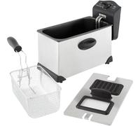 Morphy Richards Clear View 3.5L Deep Fat Fryer - Size: 40.5 x 22.7 x 24.7cm - Silver - Wilko