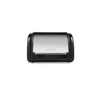 Morphy Richards Equip Compact Bread Bin, 8L, Carbon & Stainless Steel Design Durable and Fresher Bread, Easy Access Lid, Noise Dampening Technology, Non Slip Water Resistant Base, Black, 832501