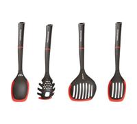 Morphy Richards Cooking Utensil Set - Solid & Slotted Spoon, Pasta Server & Skimmer | Heat Resistant Nylon & Silicone | Non-Scratch | Dishwasher Safe | 951251