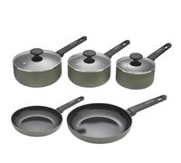 Morphy Richards Cookware Bundle, Recycled Aluminium Saucepans & Frying Pans, Non-Stick Ceramic Coating, Soft-Touch Handles, All-Hob Compatible