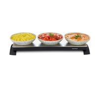 Morphy Richards Cordless Electric Food Warming Tray, Stainless Steel Top Plate, Quick Heat-Up, Twin Design, Indicator Light, Keeps Food Warm, Buffet Server Functions, Social Events, Slim 70x20 486000