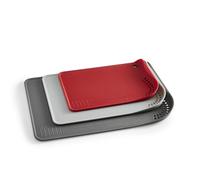 Morphy Richards Cutting Board Set, 3 Piece, Small, Medium, Large, High Edge No Splatter Design, Integrated Colander, Garlic and Ginger Grated, Scale Design, Non Slip, Hanging Loop for Storage, 865751