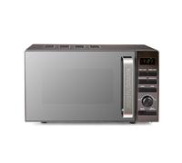 Morphy Richards Digital Microwave with Mirror Glass Door, 20L Capacity, 95 Minute Timer fo Cooking, 6 Power Levels, Defrost mode, Glass Turntable, 800W, Matt Black, Easy Clean, 511444