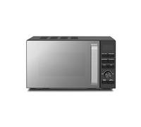 Morphy Richards Digital Microwave with Mirror Glass Door, 20L Capacity, 95 Minute Timer fo Cooking, 6 Power Levels, Defrost mode, Glass Turntable, 800W, Matt Black, Easy Clean, 511444