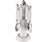 Morphy Richards Dune 976043 4 Piece Gadget Set with Carousel Stand, White, Stainless Steel