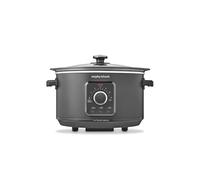 Morphy Richards 3.5L Easy Time Slow Cooker, Automatic Heat Settings, Keep Warm Mode, Hob Proof, Countdown Indicator, Dishwasher Safe Pot, Matte Black, 460021