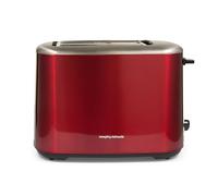 Morphy Richards Equip 2 Slice Toaster, Defrost and Reheat, Browning Controls, Variable Wide Slots, Removable Crumb Tray, Stainless Steel, 800W, Red, 222066