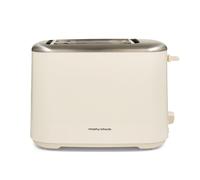 Morphy Richards Equip 2 Slice Toaster, Defrost and Reheat, Browning Controls, Variable Wide Slots, Removable Crumb Tray, Stainless Steel,800W, Cream,