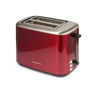 Morphy Richards Equip 2 Slice Toaster, Defrost and Reheat, Browning Controls, Variable Wide Slots, Removable Crumb Tray, Stainless Steel, 800W, Red, 222066