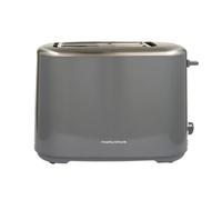 Morphy Richards Equip 2 Slice Toaster, Defrost and Reheat, Browning Controls, Variable Wide Slots, Removable Crumb Tray, Stainless Steel, 800W, Grey, 222068