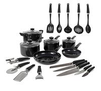 Morphy Richards Equip 6 Pan 14 Piece Tool Set-Black, Aluminium