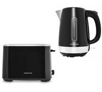 Morphy Richards Equip Black 1.7L 3Kw Jug Kettle & 2-Slice Toaster Matching Set
