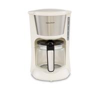 Morphy Richards Equip Filter Coffee Machine, Pour Over Technology, 10 Cup Capacity, Fast Brew, Anti Drip, Easy Clean Reusable Filter, Keep Warm, Aroma Blender, Cream and Stainless Steel,162504