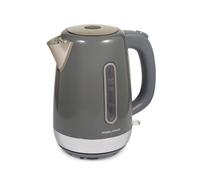Morphy Richards Equip Kettle, 1.7L, 3Kw Rapid boil, Removable Limescale Filter, Easy View Water Gauge, Stainless Steel Case, Grey, 102787