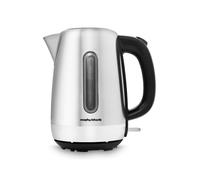 Morphy Richards Equip Kettle, 1.7L, 3Kw Rapid boil, Removeable Limescale Filter, Easy View Water Gauge, Brushed Stainless Steel Case, 102786