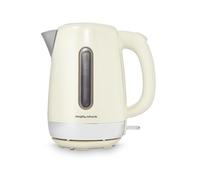 Morphy Richards Equip Kettle, 1.7L, 3Kw Rapid boil, Removeable Limescale Filter, Easy View Water Gauge, Stainless Steel Case, Cream, 102784