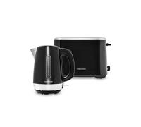 Morphy Richards 1.7L Kettle & 2 Slice Toaster Breakfast set Black Equip