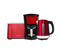 Morphy Richards Equip Kettle, Toaster & Coffee Machine Breakfast Set in Red Morphy Richards Red