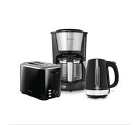 Morphy Richards Equip Kettle, Toaster & Coffee Machine Breakfast Set in Black Morphy Richards Black