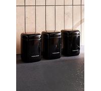 Morphy Richards Equip Set Of 3 Storage Canisters Black Black