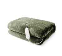 EverCosy Large Fleece Electric Heated Throw - Green